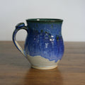 Handmade Cornflower glaze large mug, thrown stoneware pottery by Emma Kathryn Pottery