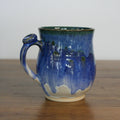 Handmade Cornflower glaze large mug, thrown stoneware pottery by Emma Kathryn Pottery