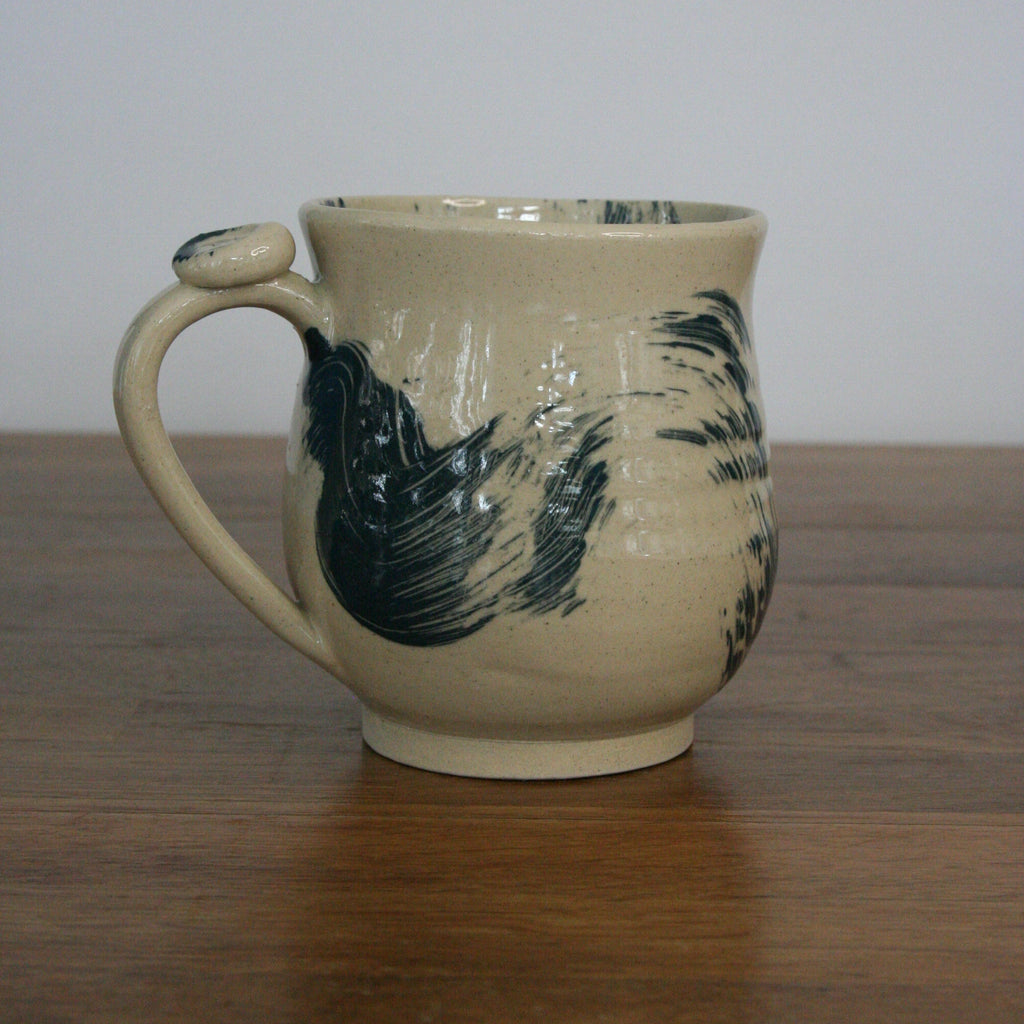 Handmade Makers Mark glaze large mug, thrown stoneware pottery by Emma Kathryn Pottery