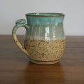 Handmade Sea Breeze glaze large mug, thrown stoneware pottery by Emma Kathryn Pottery