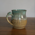 Handmade Sea Breeze glaze large mug, thrown stoneware pottery by Emma Kathryn Pottery