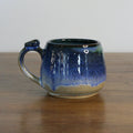 Handmade Cornflower glaze small mug, thrown stoneware pottery by Emma Kathryn Pottery