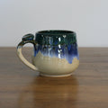 Handmade Cornflower glaze small mug, thrown stoneware pottery by Emma Kathryn Pottery
