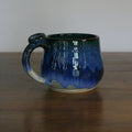 Handmade Cornflower glaze small mug, thrown stoneware pottery by Emma Kathryn Pottery