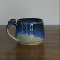 Handmade Cornflower glaze small mug, thrown stoneware pottery by Emma Kathryn Pottery