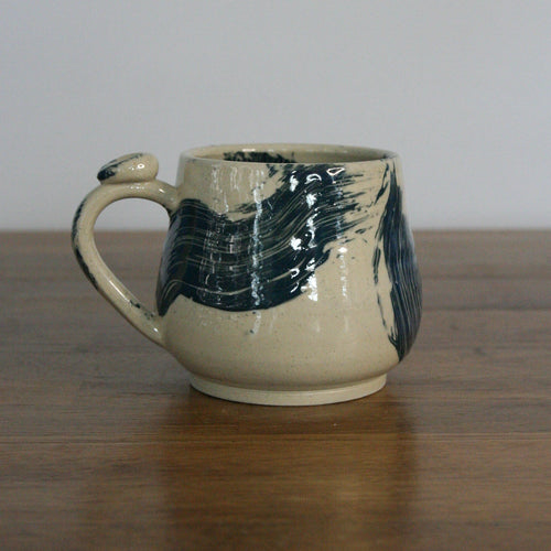 Handmade Makers Mark glaze small mug, thrown stoneware pottery by Emma Kathryn Pottery