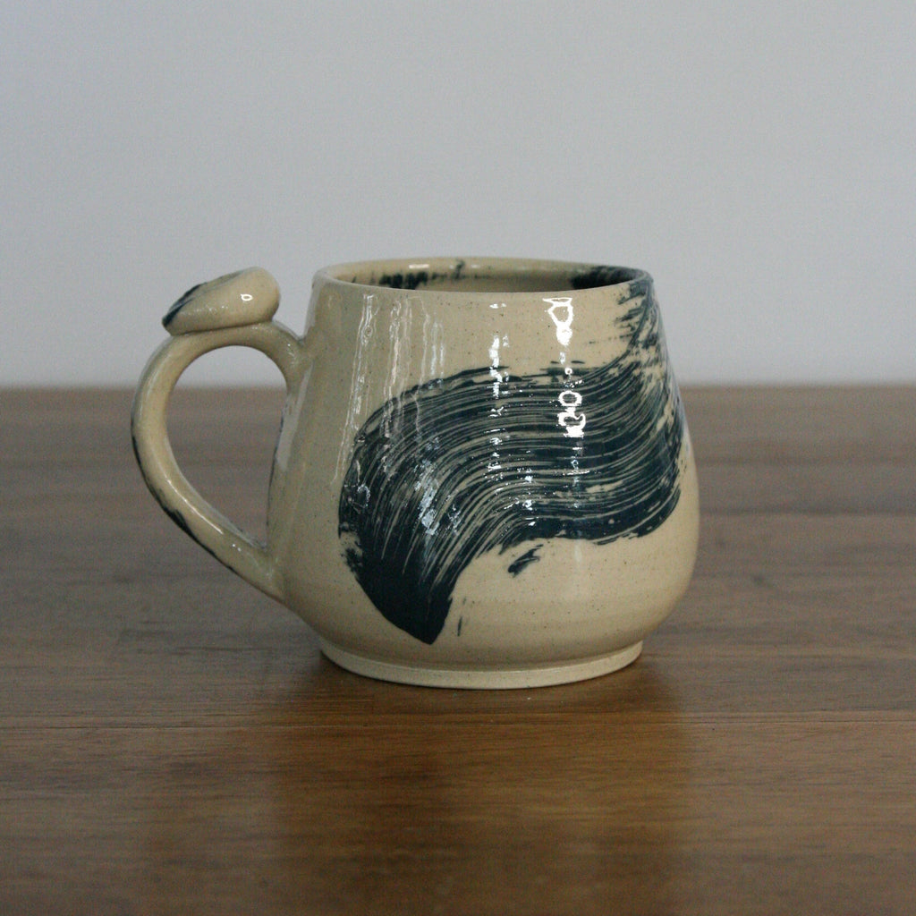 Handmade Makers Mark glaze small mug, thrown stoneware pottery by Emma Kathryn Pottery