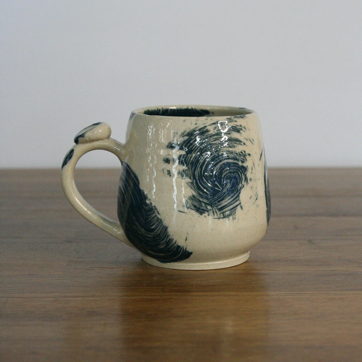 Handmade Makers Mark glaze small mug, thrown stoneware pottery by Emma Kathryn Pottery