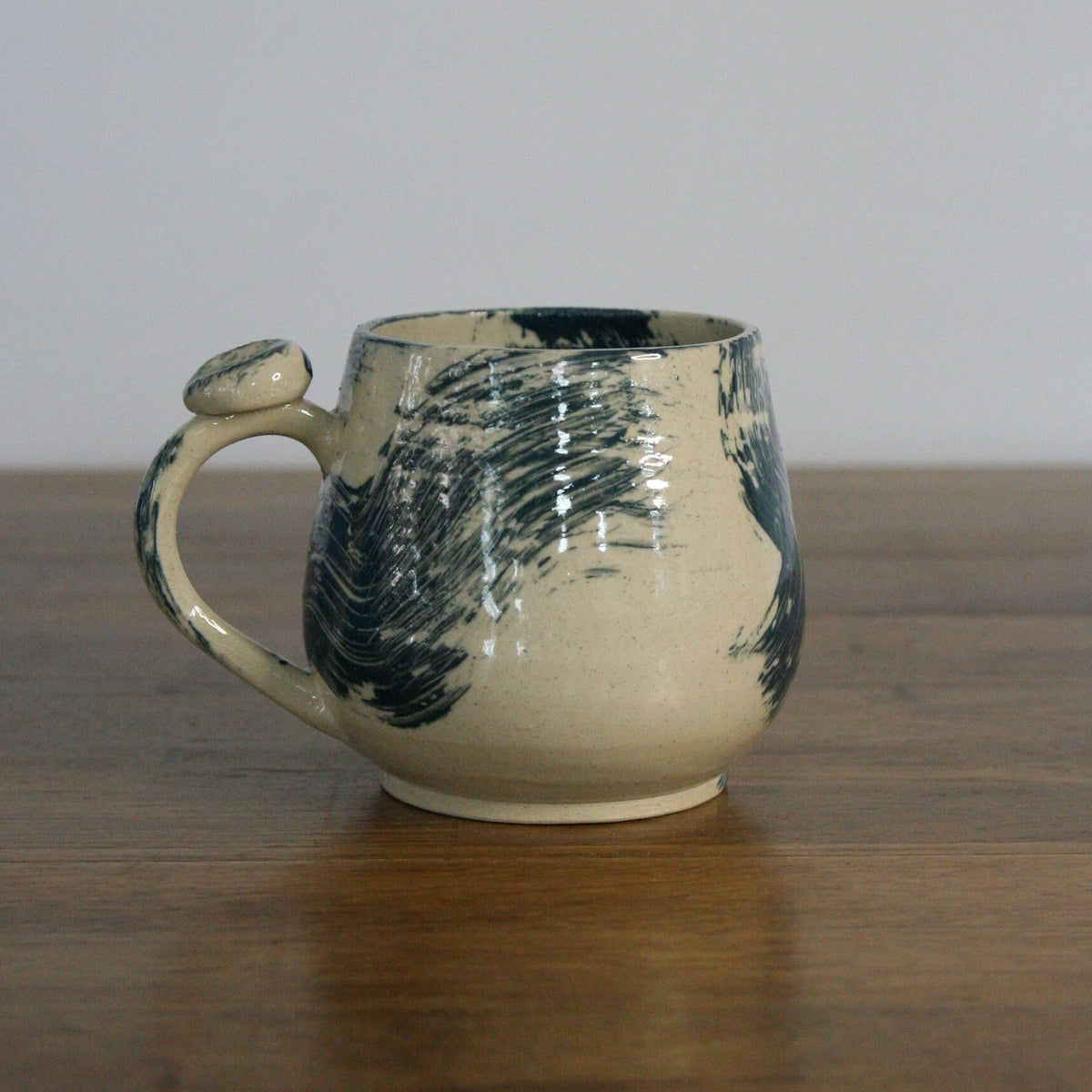 Handmade Makers Mark glaze small mug, thrown stoneware pottery by Emma Kathryn Pottery