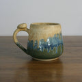 Handmade Rocky Hillside glaze small mug, thrown stoneware pottery by Emma Kathryn Pottery