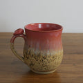 Handmade Pink Peony glaze large mug, thrown stoneware pottery by Emma Kathryn Pottery