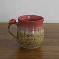 Handmade Pink Peony glaze large mug, thrown stoneware pottery by Emma Kathryn Pottery