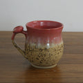 Handmade Pink Peony glaze large mug, thrown stoneware pottery by Emma Kathryn Pottery