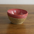 Handmade Pink Peony glaze dip bowl, thrown stoneware pottery by Emma Kathryn Pottery