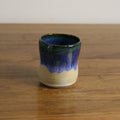 Handmade Cornflower glaze espresso cup, thrown stoneware pottery by Emma Kathryn Pottery