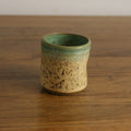 Handmade Woodland glaze espresso cup, thrown stoneware pottery by Emma Kathryn Pottery